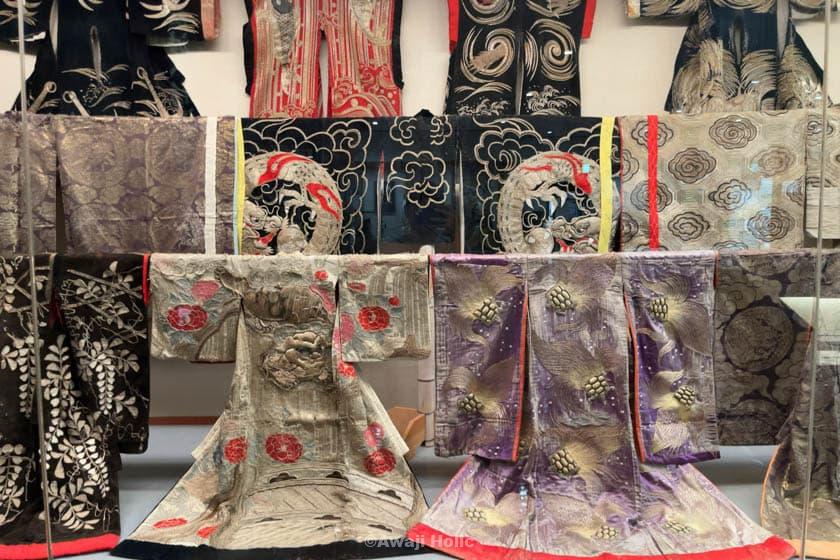 Gorgeous Mountains of Costumes at Awaji Ningyo Joruri Museum