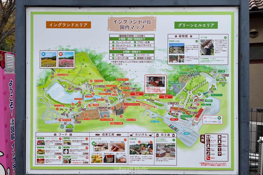 Awaji Farm Park England Hill Map